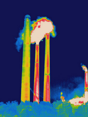 Thermal Image Of A Coal Fired Power Plant by Tyrone Turner Pricing Limited Edition Print image