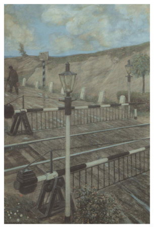 Railway Cycle: Boom Barrier by Hans Baluschek Pricing Limited Edition Print image