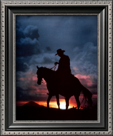Cowboy And Sunset by Ewing Galloway Pricing Limited Edition Print image