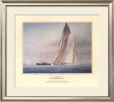 The America's Cup - Defender V. Valkyrie Iii, 1895 (Signed) by Tim Thompson Pricing Limited Edition Print image