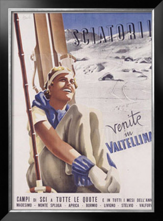 Valtellina, Sciatori by Romola Pricing Limited Edition Print image