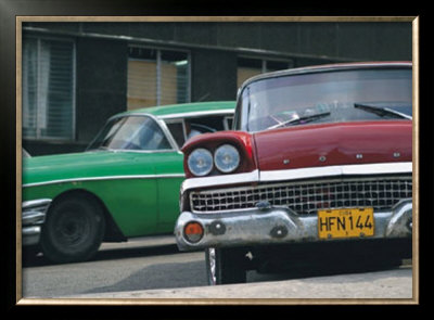 Red And Green Cars by Nelson Figueredo Pricing Limited Edition Print image