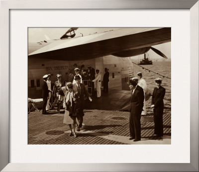 Boeing B-314, Passengers Arrive At La Gaurdia, 1939 by Clyde Sunderland Pricing Limited Edition Print image