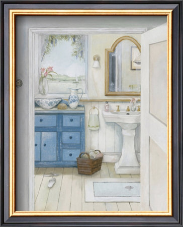 Blue Wisteria Bath by Julia Hawkins Pricing Limited Edition Print image