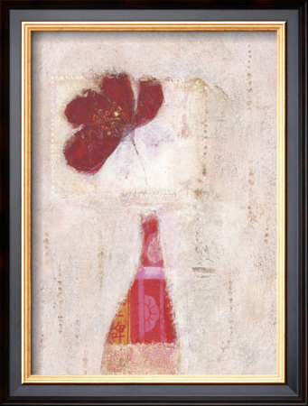 Red Poppy And Chinese Vase by Lucie Granetier Pricing Limited Edition Print image
