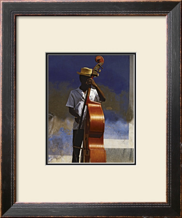 Double Bass Player, Cuba by Angelo Cavalli Pricing Limited Edition Print image