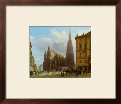 The Stephansplatz, C.1834 by Rudolph Alt Pricing Limited Edition Print image