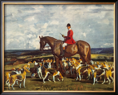 Stanley Barker And The Pytchley Hounds by Sir Alfred Munnings Pricing Limited Edition Print image