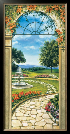 Giardino Con Fontana by Giovanbattista Mannarini Pricing Limited Edition Print image