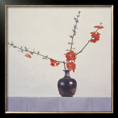 Red Quince Blossoms by James Moore Pricing Limited Edition Print image