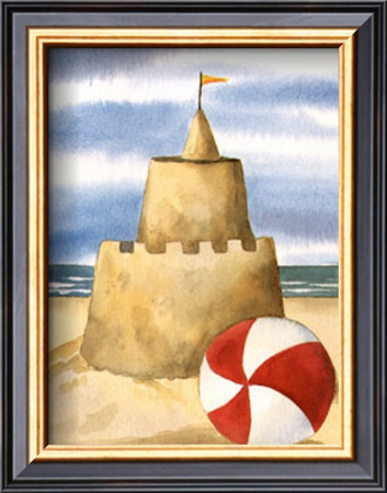 Sand Castle And Beach Ball by Melissa Babcock Saylor Pricing Limited Edition Print image