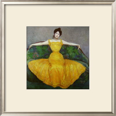 Lady In Yellow, C.1899 by Maximilian Kurzweil Pricing Limited Edition Print image