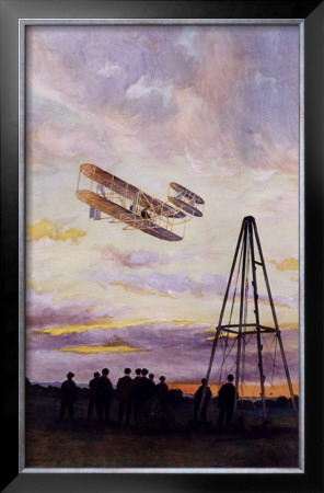 Wilbur Wright Aviation Biplane by A Serougart Pricing Limited Edition Print image
