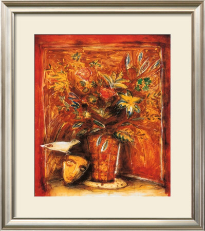 The Flower Vase With Mask Ii by Michel Lancelot Pricing Limited Edition Print image