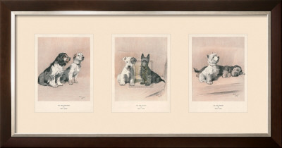 Companions Triptych by Cecil Aldin Pricing Limited Edition Print image
