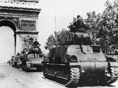 German Victory Parade At The Place Clemenceau In Paris, France, During World War Ii by Robert Hunt Pricing Limited Edition Print image