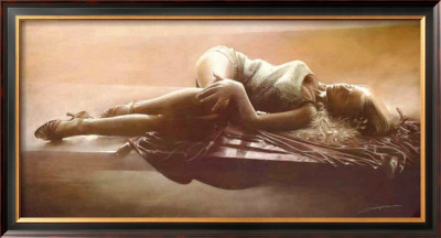 Giada Ascoltando Musica Romant by Antonio Sgarbossa Pricing Limited Edition Print image