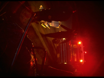 Medics Wheeling Stretcher From Ambulanceat Site Of Head-On Collision At Night On Mulholland Drive by Ralph Crane Pricing Limited Edition Print image