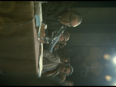 Ex-Secretary Of Commerce Maurice H. Stans Testifying At Watergate Hearings; Others In Background by Gjon Mili Pricing Limited Edition Print image