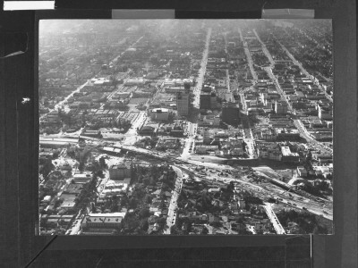 Construction On Extension Of The Hollywood Freeway, To Link Up With The Cahuenga Freeway by J. R. Eyerman Pricing Limited Edition Print image