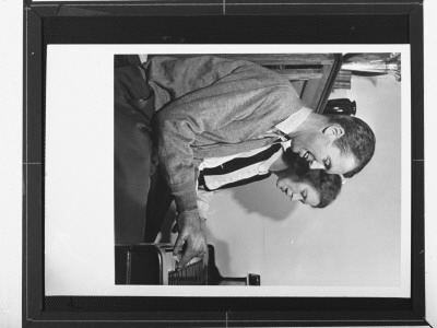 Jimmy Stewart Playing Piano With His Sister Virginia Tiranoff, Upon His Return From Wwii by Peter Stackpole Pricing Limited Edition Print image