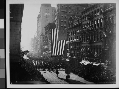 Crowds Watching The Lawyers' Great Sound Money Parade Down Fifth Ave by Wallace G. Levison Pricing Limited Edition Print image