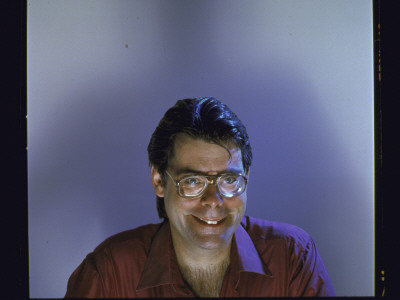 Author Stephen King Against A Light Blue Background by Ted Thai Pricing Limited Edition Print image