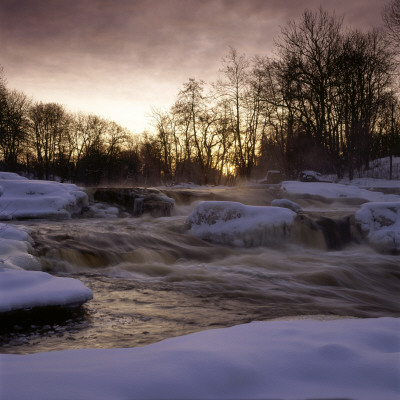 A River In Frosty Weather, Sweden by Ove Eriksson Pricing Limited Edition Print image