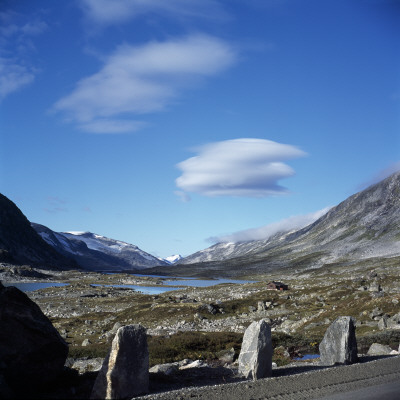 Panoramic View Of A River Flowing Through A Mountain by Mick Barnard Pricing Limited Edition Print image