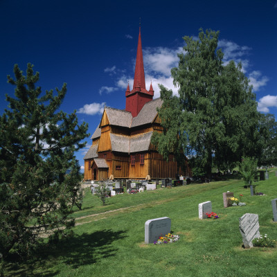 Church Ringebu Stavkyrka, Gudbrandsdalen, Norway by Lars Dahlstrom Pricing Limited Edition Print image