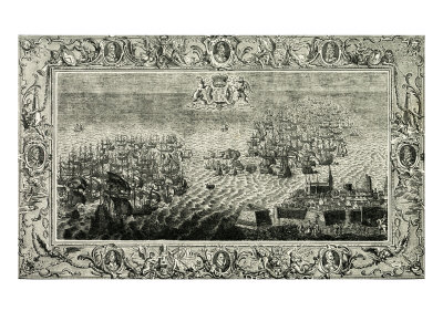 Spanish Armada Fleeing To Calais After Battle With English Navy, 1739 by George H. Thomas Pricing Limited Edition Print image