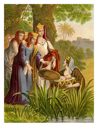 Moses Is Found In A Cradle In The Bulrushes By Pharoah's Daughter by Gustave Doré Pricing Limited Edition Print image