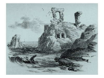 Dunbar Castle Remained The Stronghold Of The Earls Of Dunbar Until 1457 by Harold Copping Pricing Limited Edition Print image