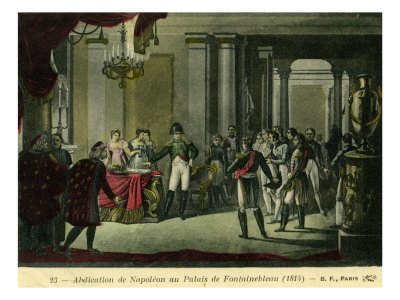 Napoleon's Abdication At The Palace Of Fontainebleau In 1814 by Gustave Dore Pricing Limited Edition Print image