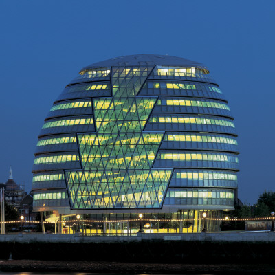 City Hall Gla, London, Dusk Across Thames, 1999-2002, Architect: Sir Norman Foster And Partners by Peter Durant Pricing Limited Edition Print image