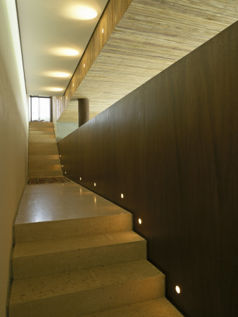 Casa Marrom, Sao Paulo, Staircase, Architect: Isay Weinfeld by Alan Weintraub Pricing Limited Edition Print image