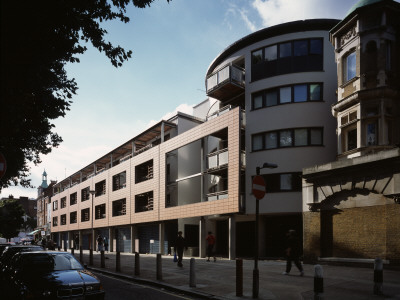 The Chronos Buildings, Whitechapel London, Mile End Road Facade, Architect: Proctor Matthews by Charlotte Wood Pricing Limited Edition Print image