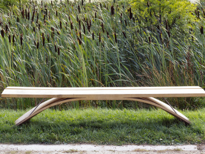 Torus Wire Seating Designed By Christpher Palmer At The Earth Centre, Doncaster by David Churchill Pricing Limited Edition Print image