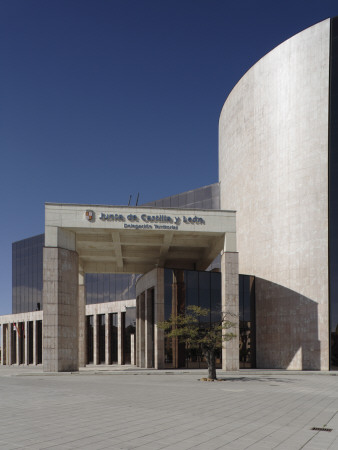 Main Entrance To Edificio De Usos Multiples - Council Building, Leon, Spain by David Borland Pricing Limited Edition Print image