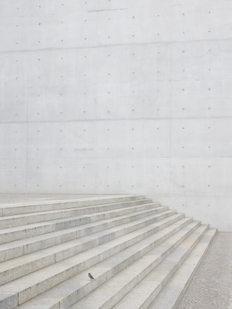 Sparrow Perched On Steps, Paul Loebe Building, Berlin by G Jackson Pricing Limited Edition Print image