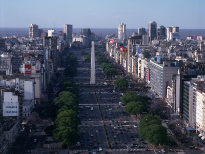 Avenida 9 De Julio, With 150 Metres The World's Widest Avenue, Obelisk Erected In 1936 by Marcel Malherbe Pricing Limited Edition Print image