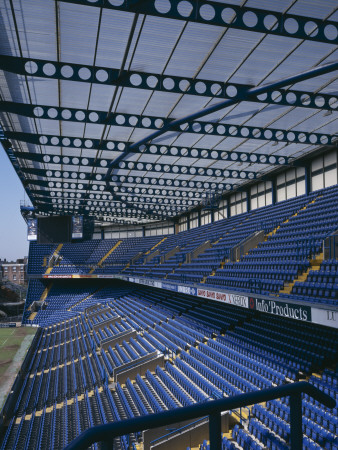 North Stand, Chelsea Football Stadium, Stamford Bridge, London, 10,000 Seater Two Tier Stadium by Martine Hamilton Knight Pricing Limited Edition Print image