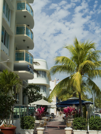 Art Deco Building On Ocean Drive, South Beach, Miami Beach, Florida, Usa by Natalie Tepper Pricing Limited Edition Print image