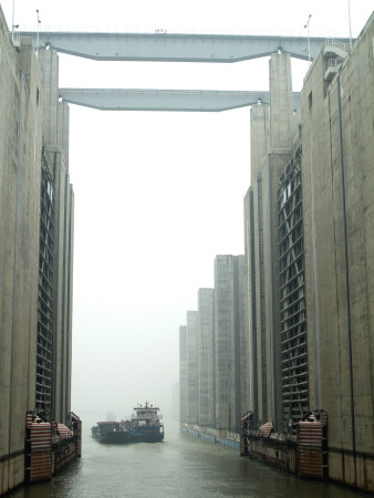 Locks, Three Gorges (Sanxia) Dam, Yangtze River, China by Natalie Tepper Pricing Limited Edition Print image