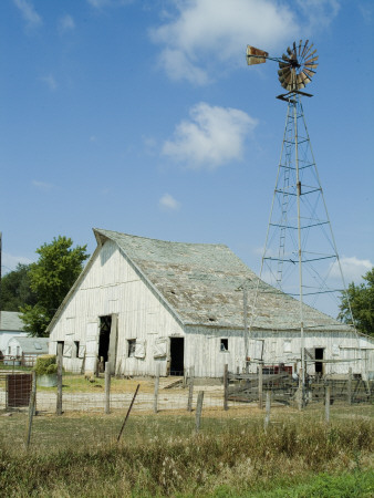 Iowa - Farm Building With Wind Machine by Natalie Tepper Pricing Limited Edition Print image