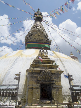 Swayambhunath Or Monkey Temple, Kathmandu, Nepal, Stupa And Dome by Natalie Tepper Pricing Limited Edition Print image