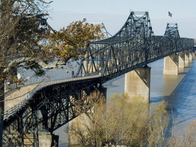 Old Vicksburg Bridge Over The Mississippi River, Vicksburg, Mississippi, 1930 by Natalie Tepper Pricing Limited Edition Print image