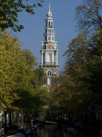 Canal View With Zuiderkerk (The Southern Church) In The Distance, Amsterdam by Natalie Tepper Pricing Limited Edition Print image