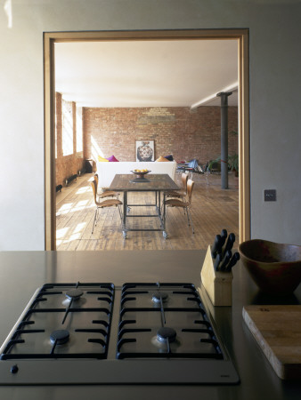 Warehouse Apartment, Looking From Kitchen Towards Dining Area, Architect: Ken Rorrison by Nicholas Kane Pricing Limited Edition Print image