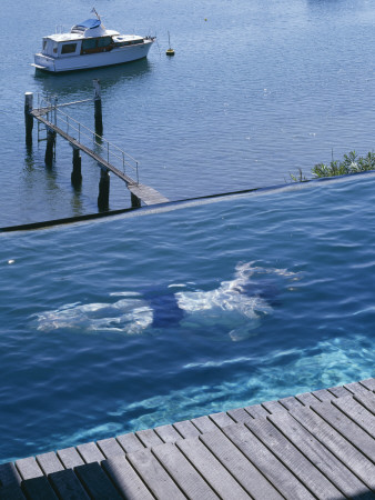 House In Cammeray, Near Sydney, Australia, Infinity Swimming Pool Overlooking Harbour by Richard Bryant Pricing Limited Edition Print image